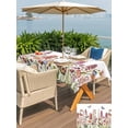 thumbnail image 5 of Outdoor Tablecloths with Umbrella Hole & Zipper, Spring Floral 60 x102 Inch Rectangle Tablecloths, Watercolor Lavender Daisy Butterflies Botanical Waterproof Table Cloth, Patio/Pool Table Covers, 5 of 8
