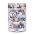 thumbnail image 1 of 16 bolas transparentes de Navidad para decoración de fiestas, bodas, fiestas, bailes, decoración navideña, bolas navideñas con purpurina, adornos navideños transparentes para fiestas, 8 cm, 16 bolas, 1 of 6
