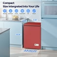 thumbnail image 5 of KNDKO 3.5 Cu.Ft Low temperature Chest Freezer with 2 Removable Baskets, Electronic Control, Super-Low Temperature 14℉ to -40℉, Red, 5 of 9