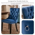 thumbnail image 5 of Velvet Tufted Dining Chairs Set of 6, Upholstered Accent Chairs with Solid Wood Frame for Kitchen & Dining Room, 5 of 11