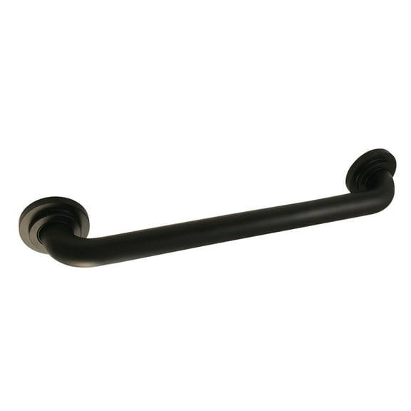 Kingston Brass DR414160 Manhattan 16-Inch Decorative 1-1/4-Inch OD Grab Bar, Matte Black