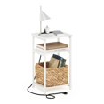 thumbnail image 6 of Furinno 3-Tier USB and Type-C Charging Port Open Storage Side Table with Metal Frame, 6 of 7