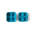 thumbnail image 2 of Bandeja para hielo Houdini, forma de esfera grande, silicona, 4 bolas, azul, 2 of 5