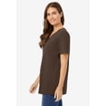 thumbnail image 3 of Woman Within Plus Size Perfect Short-Sleeve V-Neck Tee (Petite Available), 3 of 6