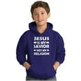 thumbnail image 3 of Jesus Is My Savior Not My Religion Youth Hoodie Boy Girl Teen Brisco Brands X, 3 of 6