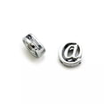 thumbnail image 3 of EOEMY 10 Silver Tone Alloy At Symbol "@" Slide Charms Beads Fit 8mm Wristband​S, 3 of 9
