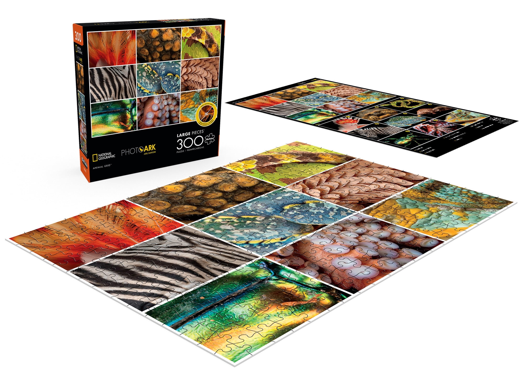 Buffalo Games National Geographic - Photo Ark Animal Grid - 300 Pieces Jigsaw Puzzle