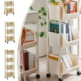 thumbnail image 7 of 4 Tier Rolling Cart with Wheels, Storage Craft Art Trolley Organizer Serving, Easy Assembly, for Office, Living Room, Kitchen, White, 7 of 7