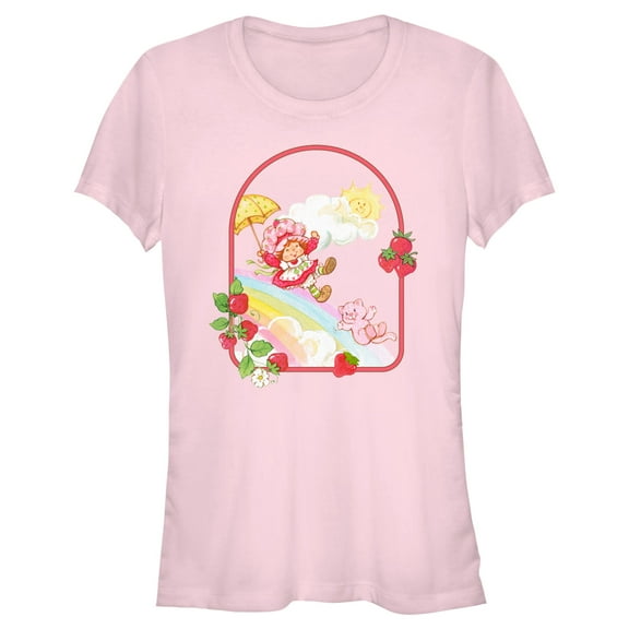 Junior's Strawberry Shortcake Rainbow Slide Adventure Friends Graphic T-Shirt