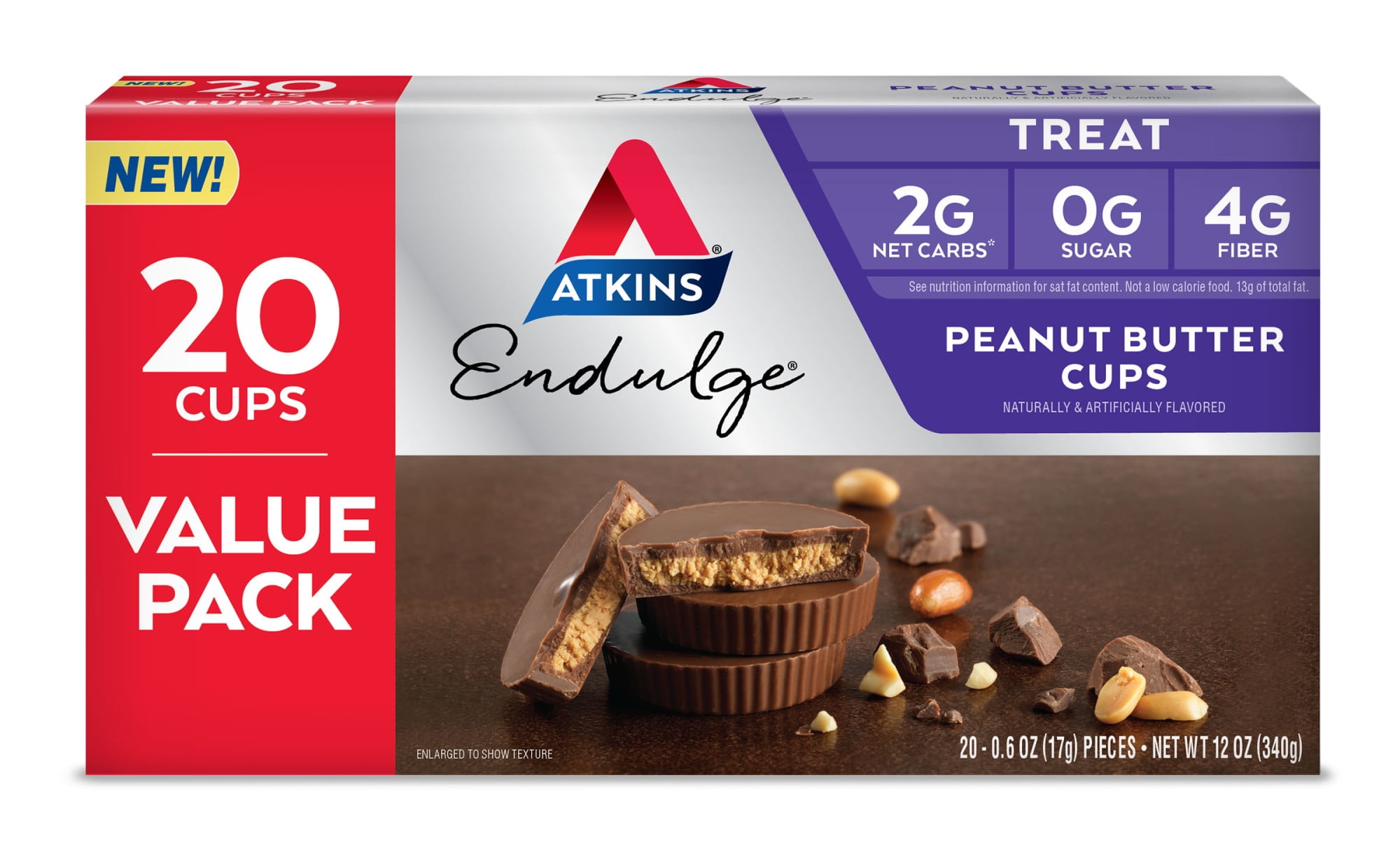 Atkins Endulge Peanut Butter Cups, 1.20 oz, 20pack (Treat)
