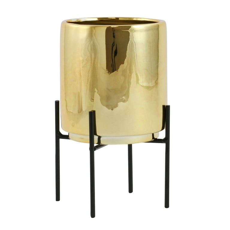 Jodi Mid Century Table-top Planter - Gold Jodi Mid Century Table-top Planter - Gold