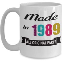 Made In 1989 Coffee Mug Happy 30th, 31st Birthday Gift Ideas for Him Her Women Men Friend Gift For 30, 31 Year Old Mug Tea Cup Christmas, Xmas