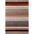 thumbnail image 1 of 841864107814 Tapis d'Art 4 x 6 Pi. Collection Bastille Tapis Tissé à Rayures Chinées, Rouge, 1 of 2
