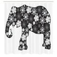 thumbnail image 3 of Ambesonne Animal Shower Curtain, Floral Pattern, 69"Wx70"L, Grey White, 3 of 5