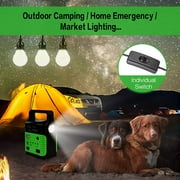 Portable Power Station, Solar Generator 10W Panel Flashlights Camp Lamps Battery USB Charger Back up Electric System Home Emergency Outdoor Backup