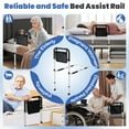 thumbnail image 4 of Doulami Bed Assist Rail for Elderly Adults Height Adjustable Bedside Standing Bar for Seniors Safety Bed Handle with Leg Fall Prevent Grab Bar with Storage Pocket, 4 of 14