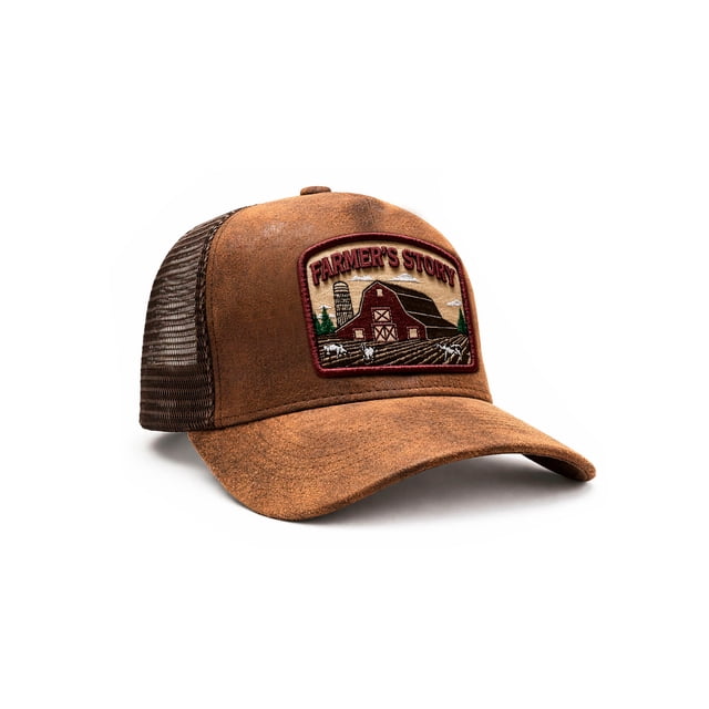 Knite Gorra para Hombre Rustic Barn Rojo Trucker Farmer Story Vintage