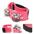 thumbnail image 1 of COMPUKAS 2Pcs Foot Rattle Bell Percussion Instrument Pink Foot Tambourine for Rhythm Playback, 1 of 8