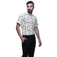 thumbnail image 2 of BESTMAN Chemise Décontractée Ajustée en Coton à Manches Courtes Imprimée pour Hommes, 2 of 5