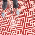 thumbnail image 6 of SAFAVIEH Beach House Bethanie Geometric Indoor/Outdoor Runner Rug, Red/Creme, 2'2" x 8', 6 of 9