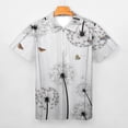 thumbnail image 3 of Dandelion Butterfly Men Zipper T-shirt Summer Casual Short Sleeve T-shirt Top, 3 of 7