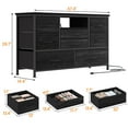 thumbnail image 7 of Soonbuy Tv Stand with Power Outlet & Led, 8 Deep Drawers, Charcoal Black, 7 of 7