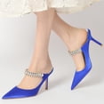 thumbnail image 2 of Women's Pumps Stiletto High Heel 8.5CM Rhinestones Party Dress Wedding Shoes, 2 of 6