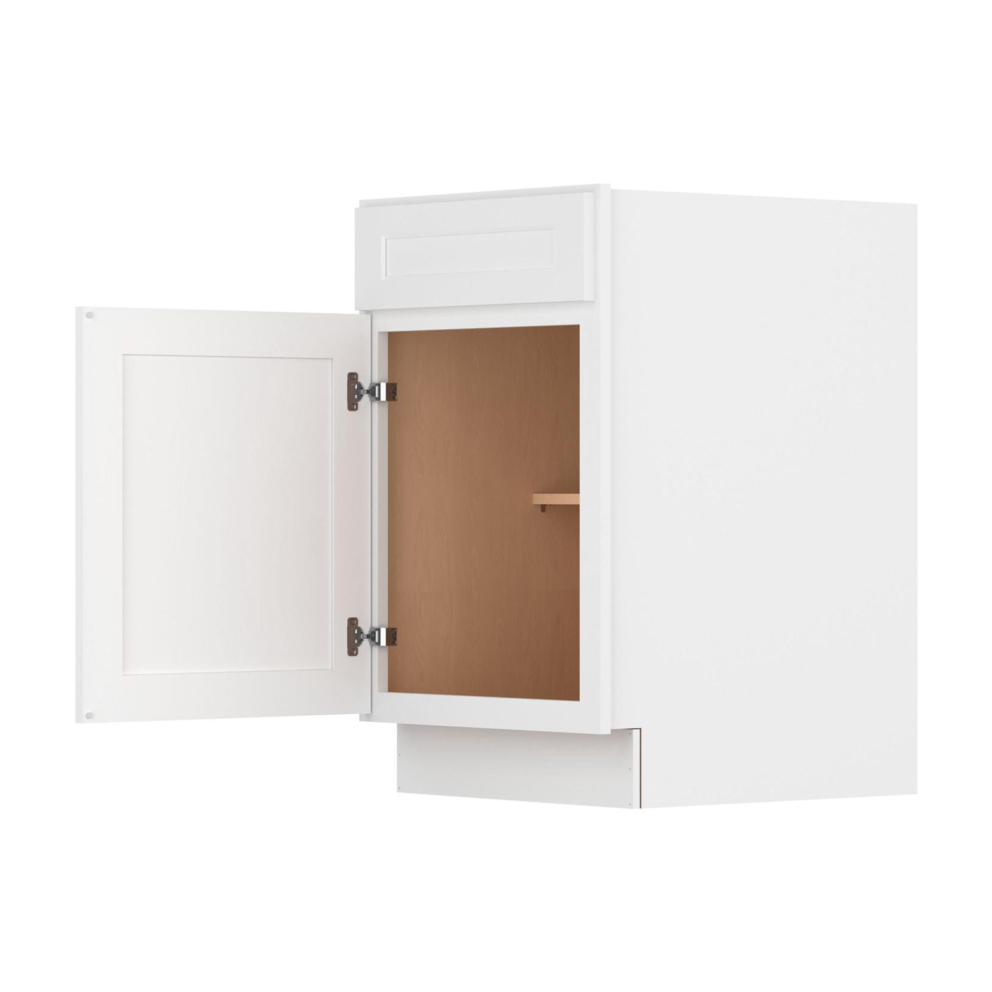 Furinno Shaker Drawer Base Kitchen Cabinet with 1-Door, Ready to Assemble, 24 D x 21 W x 34.5 H, White