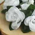 thumbnail image 2 of Efavormart 4 Pack Artificial Silk Rose Floral Candle Rings Party Event Wedding Centerpieces White, 2 of 11