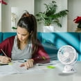 thumbnail image 1 of Xihbxyly Historia de La Navegación Ventilador de Escritorio Recargable con Puerto Usb con Noche y Fuerte Viento, con Clip, para Acampar Al Aire Libre, Pequeño y Silencioso, 1 of 6