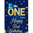 thumbnail image 4 of Blue Gold Starry First Birthday Banner with Top Hat Decoration Backdrop for Birthday Party Photography Props Party Decorations Happy First Birthday Celebrations, 4 of 6