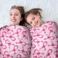 thumbnail image 5 of Pink Breast Cancer Round Blanket,Comfortable Soft Flannel Throw Blanket,All Season,Warm Lightweight Blankets for Sofa Bed Couch Living Room Chair 60"x60", 5 of 5