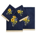 thumbnail image 5 of Linum Home Textiles 100% Turkish Cotton Girasol 4PC Embellished Towel Set, Blue, 5 of 5