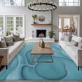 thumbnail image 3 of Teal Green Marble Area Rugs 6'x9', Washable Small Throw Rugs for Kitchen Dining room, Simple Abstract Gradient Fluid Art Indoor Outdoor Rug Non-Slip Low Pile Carpet Runner Reversible Floor Mats, 3 of 8