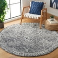 thumbnail image 2 of SAFAVIEH Metro Clover Geometric Area Rug, Black/Ivory, 6' x 6' Round, 2 of 8