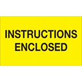 thumbnail image 2 of (5 pack) Tape Logic® Preprinted Shipping Labels, DL1211, Instructions Enclosed, Rectangle, 3" x 5", Fluorescent Yellow, Roll Of 500, 2 of 5