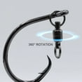 thumbnail image 3 of 6pcs/Bag Circle Hooks With Swivel Ring 6/0# 8/0# 10/0# Anti-tangling Sea Fishing Hooks Fishhook Swivel Set Tackle, 3 of 15