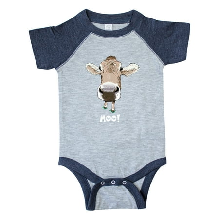 

Inktastic Moo! Cute Brown Holstein Cow Gift Baby Boy or Baby Girl Bodysuit