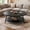Black, variant on iSunirm 35.4" Round Coffee Table with Storage, 2-Tier Small Modern Wood Coffee Tables for Living Room, Black Walnut