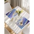 thumbnail image 5 of Abstract Oil Painting Placemats Set of 4, Vintage Modern Art Forest Mountain Placemats for Dining Table, Place Mats for Kitchen Tabletop, Waterproof Wipeable Dining Table Mats Set, 5 of 9