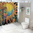 thumbnail image 7 of Autua Sun Moon Psychedelic Bathroom Shower Curtain Set with Hooks 36"x72, 7 of 7