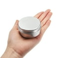 thumbnail image 4 of Uxcell 1.7oz 50ml Screw Top Lid Round Cans Tin Containers Aluminum Silver Tone 12 Pack, 4 of 6