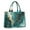 Teal Gold Marble, variant on Large Capacity Tote Bag,Teal Gold Marble Pattern Handbag Fashion Luxury Tote Bag,15.7"x13"x 5.1" Inches,Laptop Compatible