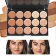 thumbnail image 2 of LNGOOR 2pcs Set  15-Shade Concealer Palette with Brush - Waterproof  Sweatproof  Full Coverage for Acne & Tattoos  Moisturizing Long-Lasting Face Makeup, 2 of 6