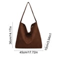 thumbnail image 3 of ToyKingdee Genuine Leather Cowhide Women'S Shoulder Bag, Suede Frosted Finish, Large Capacity Tote Travel Underarm Hobo Bag, 3 of 6