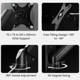 thumbnail image 4 of Gabor Single Monitor Wall-Mount Arm, Computer Wall Mount Monitor Arm Fits 1 Screen of 17-32 Inch Displays, Gas Spring Monitor Arm with Tilt, Swivel, Rotation, Single Monitor Mount Holds up to 19.8lbs, 4 of 10