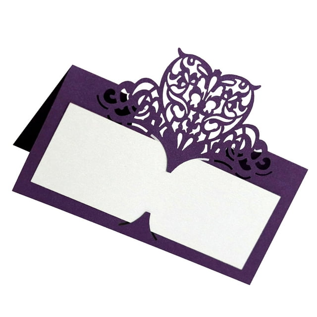 fastboy 50pcs Cut Out Heart Seat Card Vintage Table Number Name Card Place Cards Wedding Birthday Party Decoration