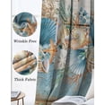 thumbnail image 3 of Teal Blue Brown Beach Coastal Blackout Curtains for Bedroom Living Room Darkening Curtains 54 Inch Long Nautical Shell Starfish Coral Summer Short Curtain for Small Window Treatment Drapes 42"x54"x2, 3 of 9