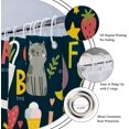 thumbnail image 4 of Kids Alphabet Shower Curtain for Bathroom Decor 72Wx72H ABC Educational Learning Baby Tool Cartoon Animals Colorful Girls Boys Art Printed Fabric Polyester Waterproof 12 Pack Plastic Hooks, 4 of 6