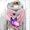 thumbnail image 2 of Foulard Boutonnée Chaude en Coton Imprimé Papillon pour Femmes, 2 of 3